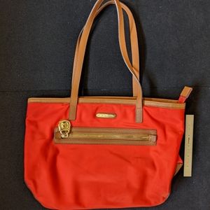 Michael Kors Red Nylon Tote - Bold and Striking